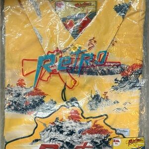 Retro Rifle 2XL Tall Yellow Graphic Shirt Hollywood